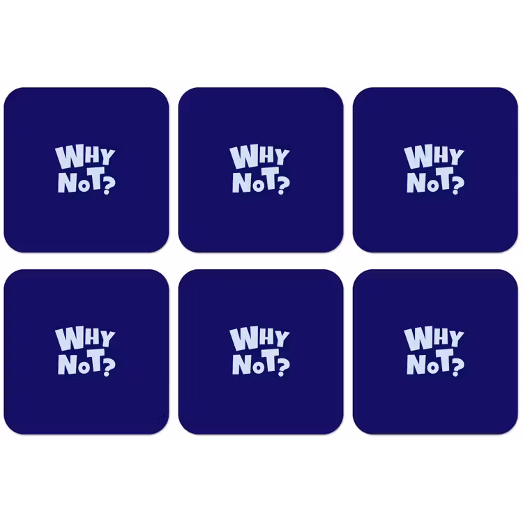 Blauw - Why not - Minimalistisch onderzetter kurk middel -zkaufland3dotto