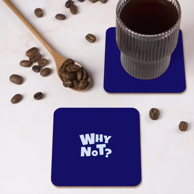 Blauw - Why not - Minimalistisch onderzetter kurk middel -sfeer2
