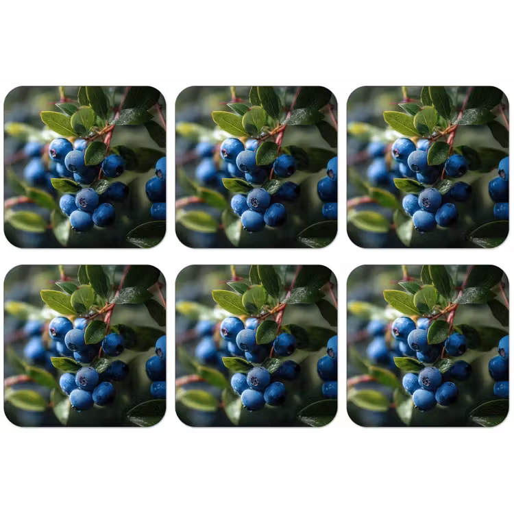 Blauwe bessen - Dauwdruppels - Natuurlijk licht onderzetter kurk middel -zkaufland3dotto