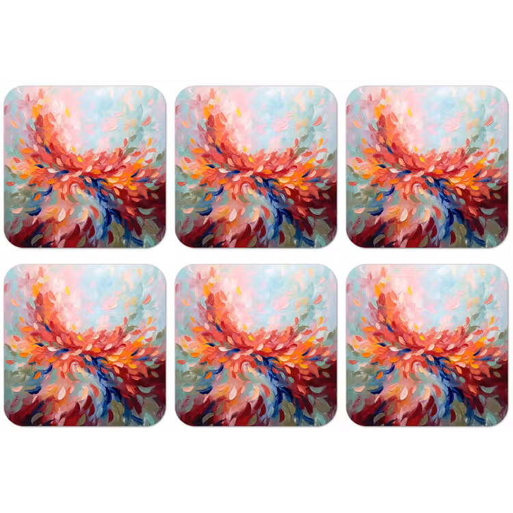 Bloemen - Abstract - Kunst - Modern onderzetter kurk middel -zkaufland3dotto