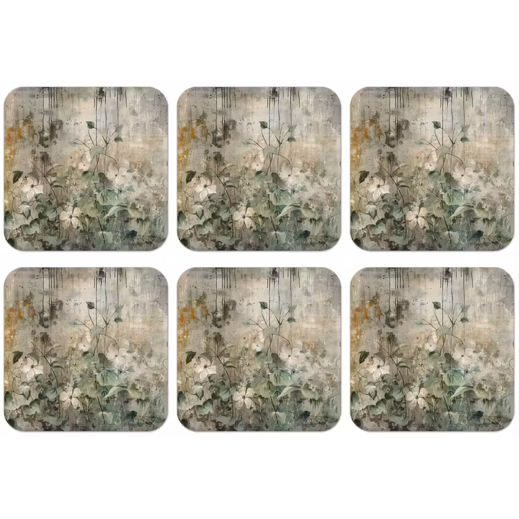 Bloemen - Bladeren - Abstract - Modern onderzetter kurk middel -zkaufland3dotto