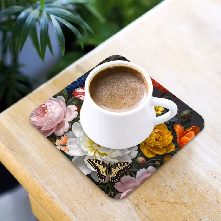 Bloemen - Boeket - Klassiek - Kleurrijk - Natuur onderzetter kurk middel -sfeer5