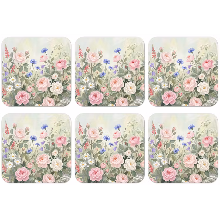 Bloemen - Tuin - Natuur - Kleurrijk onderzetter kurk middel -zkaufland3dotto