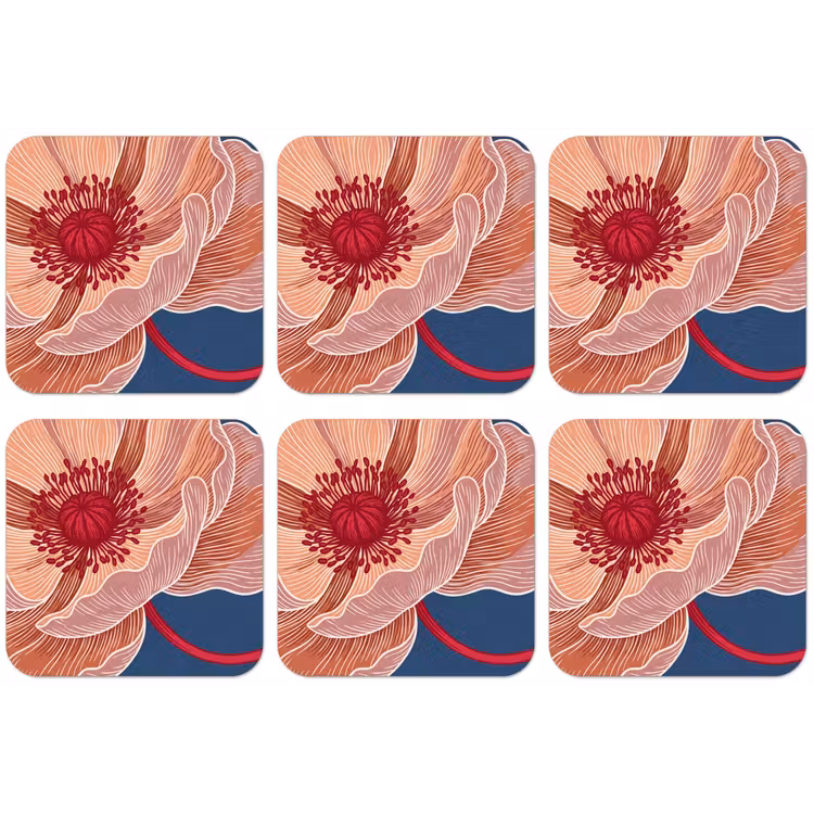 Untersetzer - Blumen – Modern – Abstrakt - Bloemen - Modern - Abstract onderzetter kurk middel
