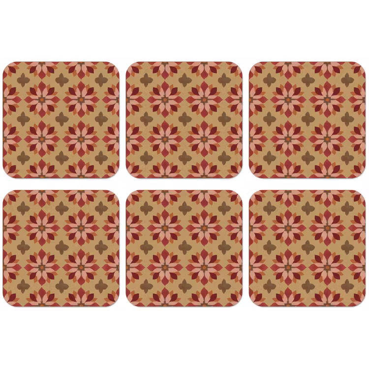 Bloemen - Retro - Groen onderzetter kurk middel 366 -zkaufland3dotto