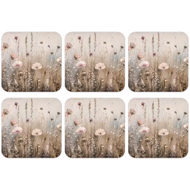 Bloemen - Roze - Modern - Beige onderzetter kurk middel -zkaufland3dotto