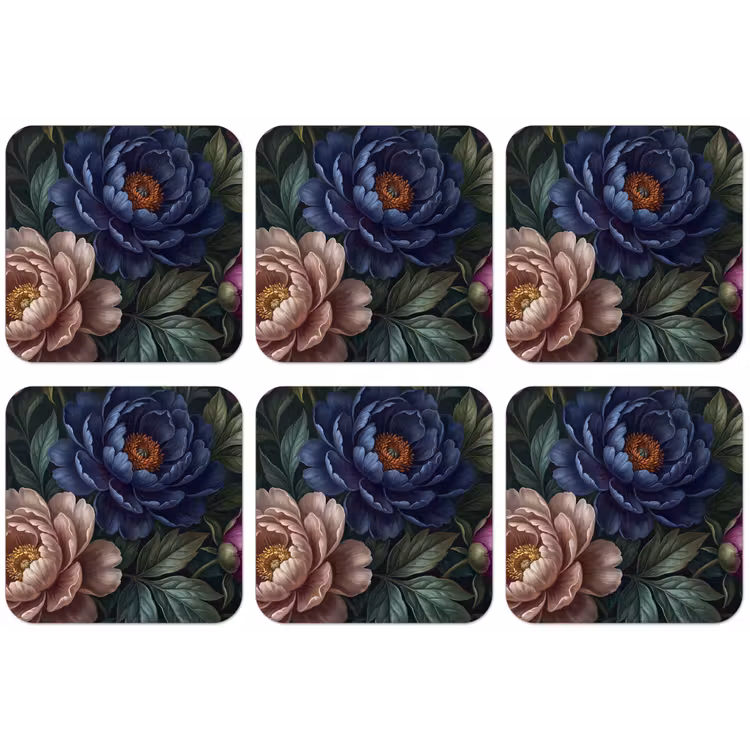Bloemen - Vlinder - Natuur - Modern - Paars onderzetter kurk middel -zkaufland3dotto