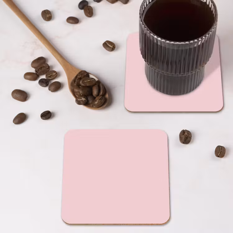 Blush - Pink - Roze onderzetter kurk middel 366 -sfeer2