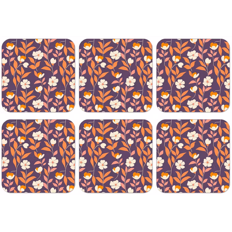 Boho - Vintage - Paars onderzetter kurk middel 366 -zkaufland3dotto
