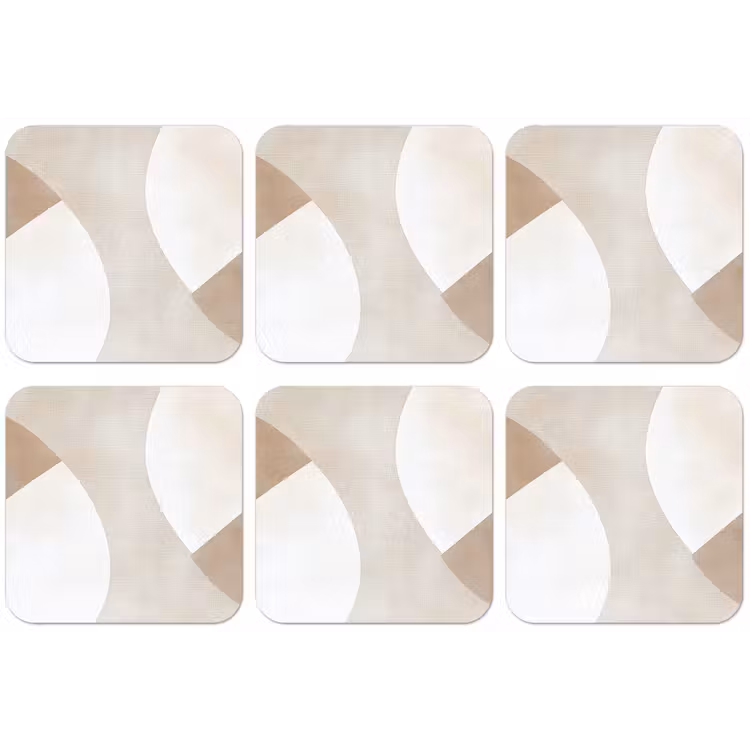 Bruin - Japandi - Abstract onderzetter kurk middel -zkaufland3dotto