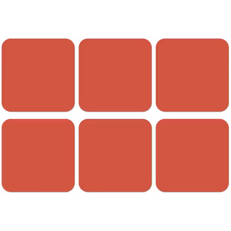 Brick - Red - Rood onderzetter kurk middel 366 -zkaufland3dotto
