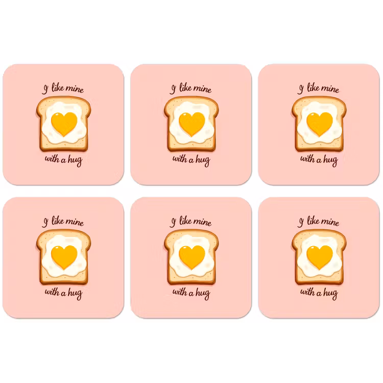 Brood - Illustratie - Quote - Roze onderzetter kurk middel -zkaufland3dotto