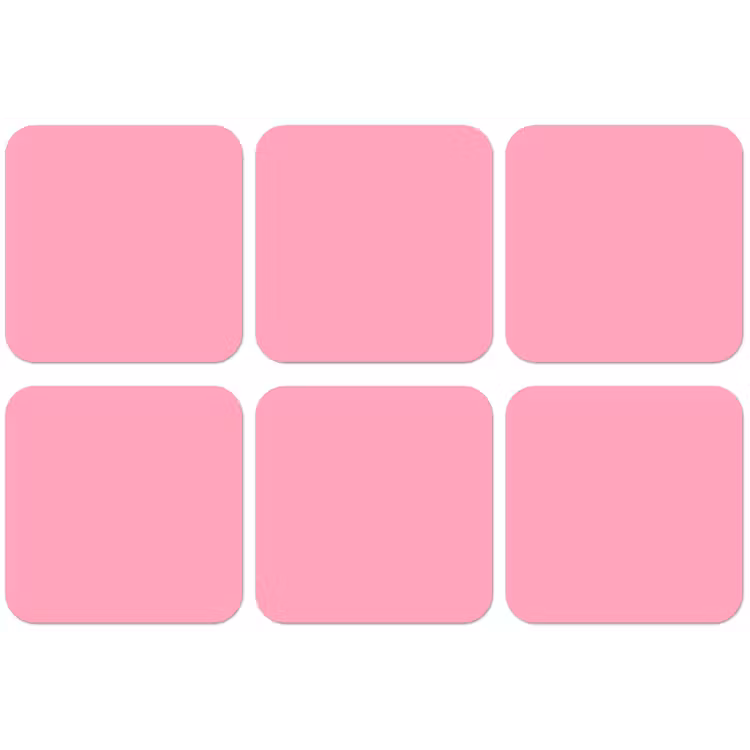 Bubblegum - Pink - Roze onderzetter kurk middel 366 -zkaufland3dotto
