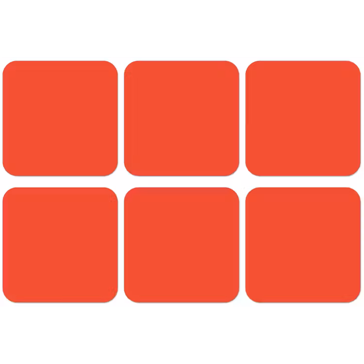Burnt - Coral - Oranje onderzetter kurk middel 366 -zkaufland3dotto