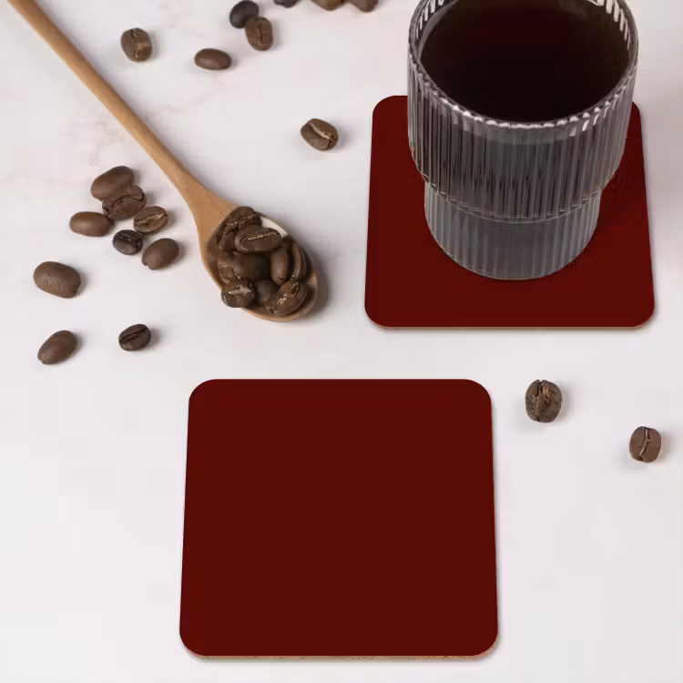 Burnt - Mahogany - Rood onderzetter kurk middel 366 -sfeer2