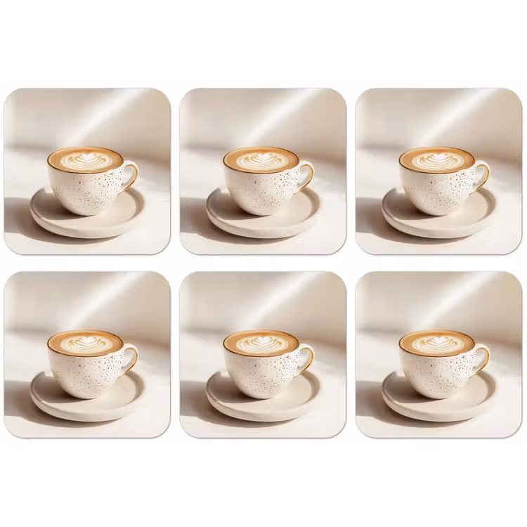 Cappuccino - Schuim - Schotel - Beige onderzetter kurk middel -zkaufland3dotto