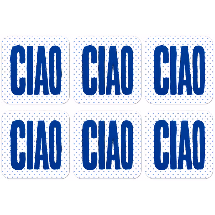 Ciao - Blauw - Stippen onderzetter kurk middel -zkaufland3dotto