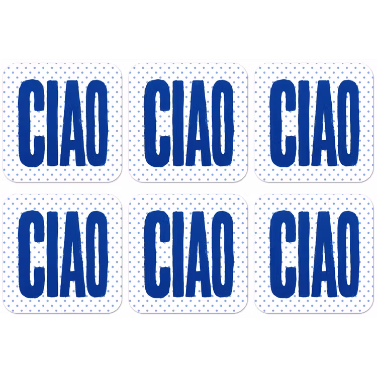 Ciao - Stippen - Roze - Wit onderzetter kurk middel -zkaufland3dotto