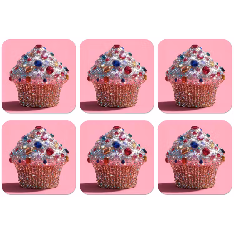 Cupcake - Kleurrijk - Edelstenen onderzetter kurk middel -zkaufland3dotto