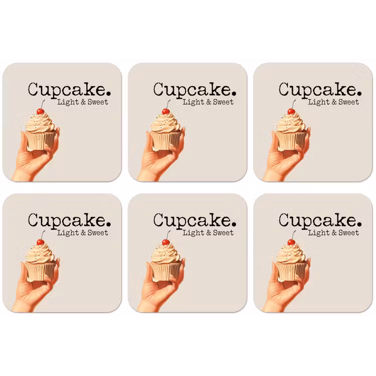 Cupcake - Zoet - Kers onderzetter kurk middel -zkaufland3dotto