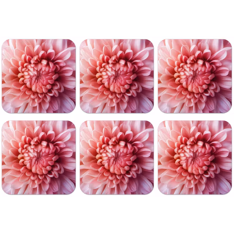 Dahlia - Bloem - Close up - Roze onderzetter kurk middel -zkaufland3dotto