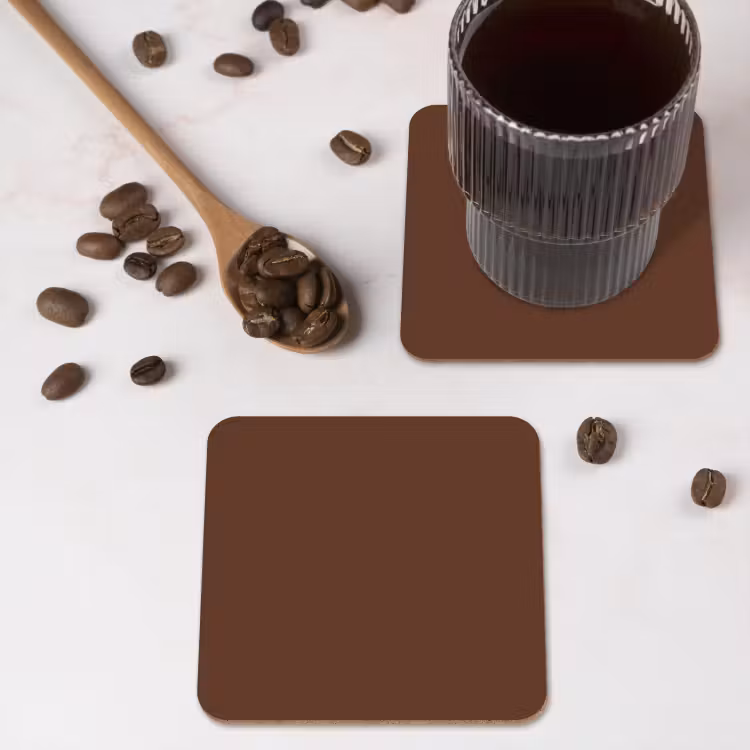 Deep - Clay - Brown - Bruin onderzetter kurk middel 366 -sfeer2