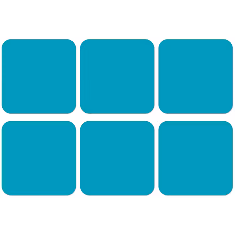 Deep - Turquoise - Turkoois onderzetter kurk middel 366 -zkaufland3dotto