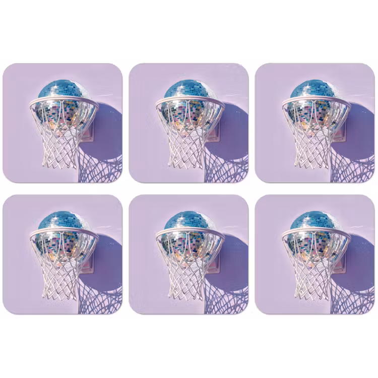 Discobal - Basketbalring - Grafisch onderzetter kurk middel -zkaufland3dotto