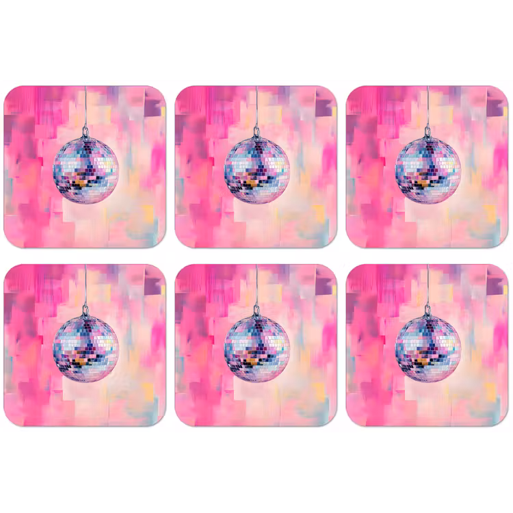 Discobal - Pink - Verf onderzetter kurk middel -zkaufland3dotto