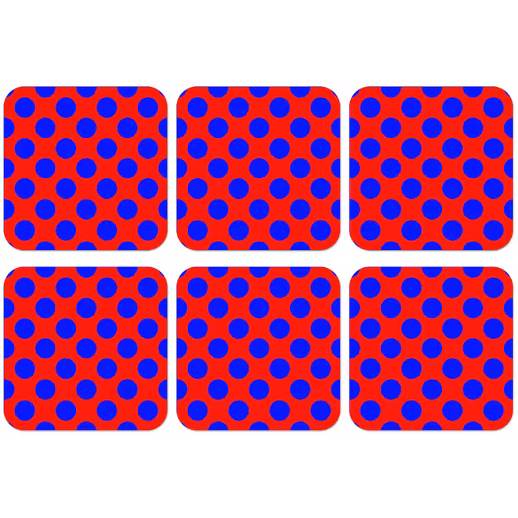 Dots - Klassiek - Rood onderzetter kurk middel 366 -zkaufland3dotto