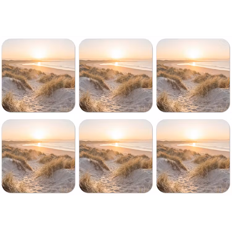 Duinen - Strand - Zee onderzetter kurk middel -zkaufland3dotto