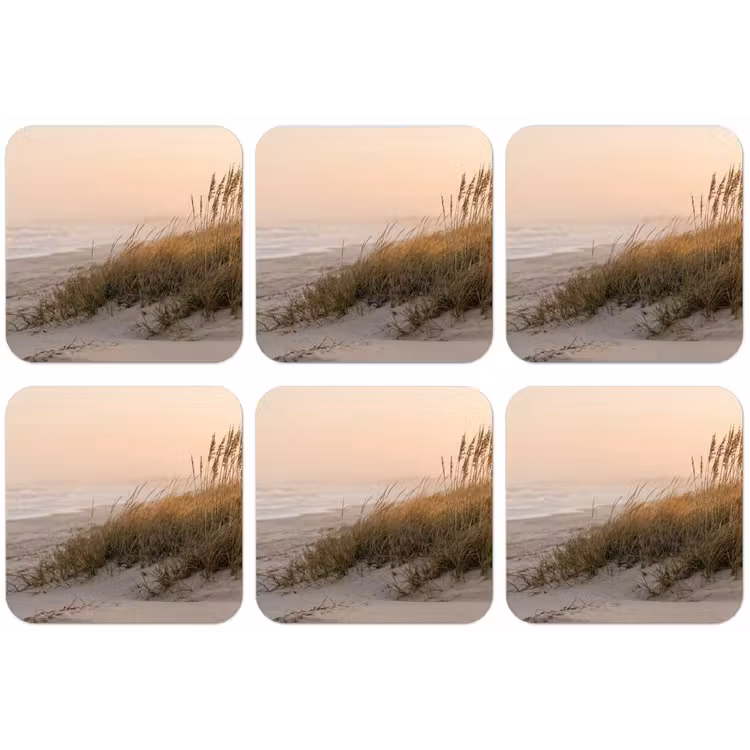 Duinlandschap - Zonsondergang - Strand onderzetter kurk middel -zkaufland3dotto