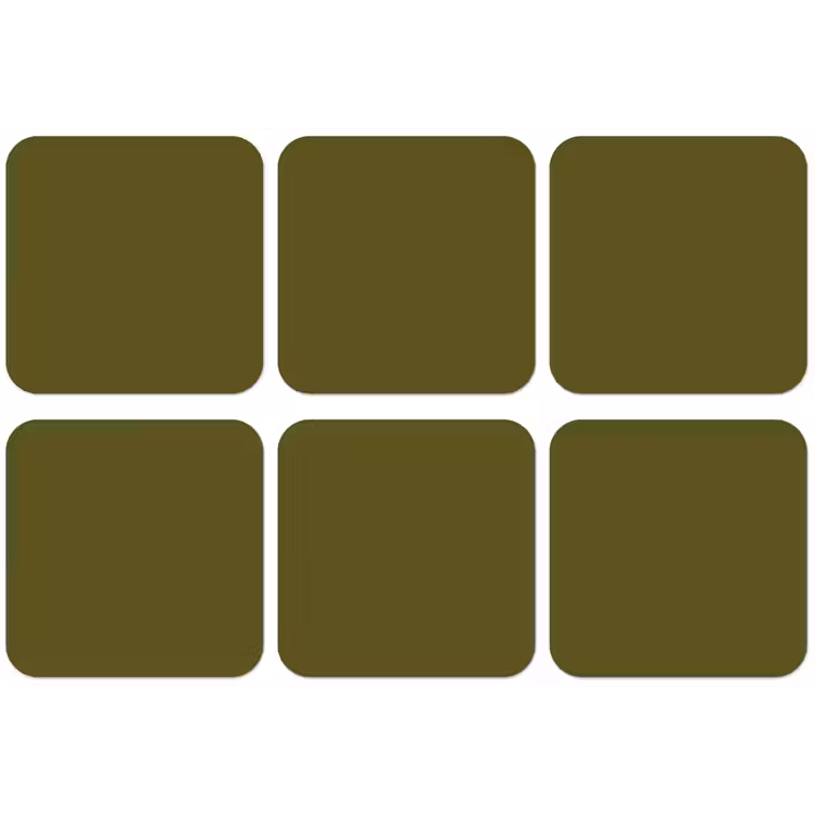 Dark - Olive - Groen onderzetter kurk middel 366 -zkaufland3dotto