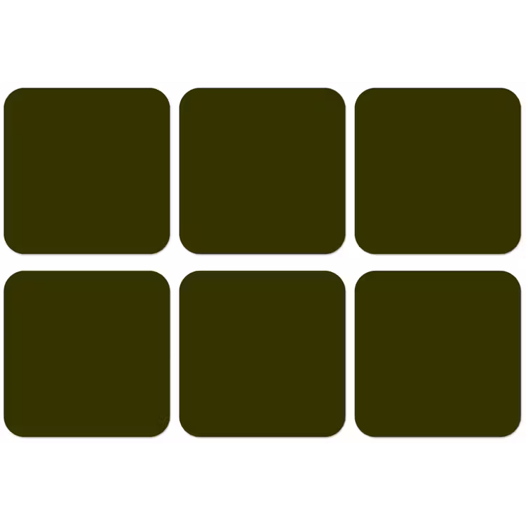 Dark - Olive - Groen onderzetter kurk middel 366 -zkaufland3dotto