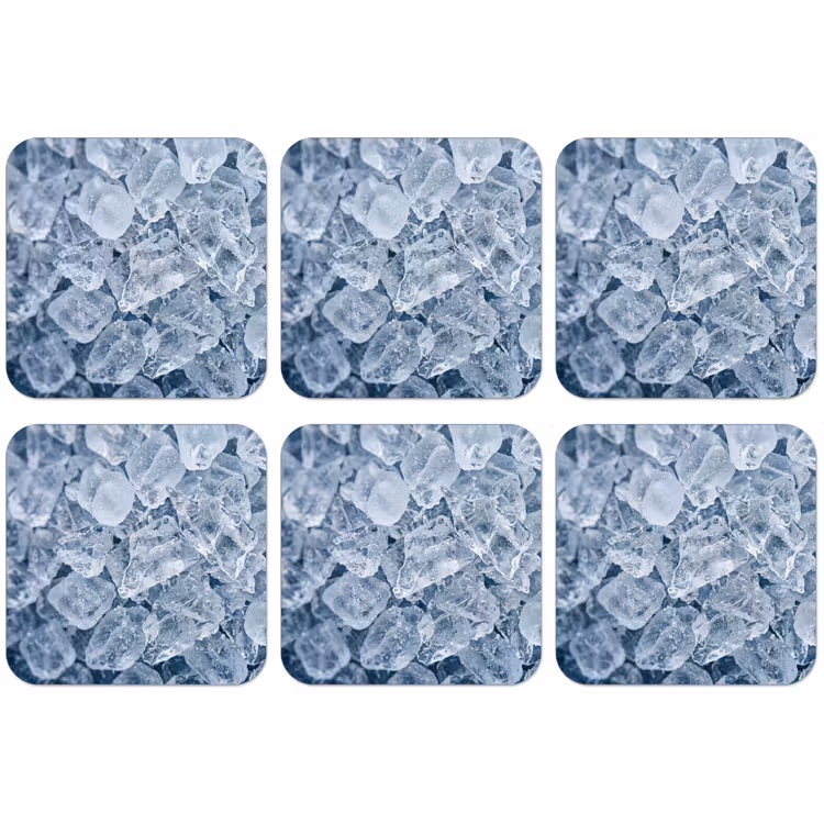 Ijsblokjes - Water - Blauw onderzetter kurk middel -zkaufland3dotto