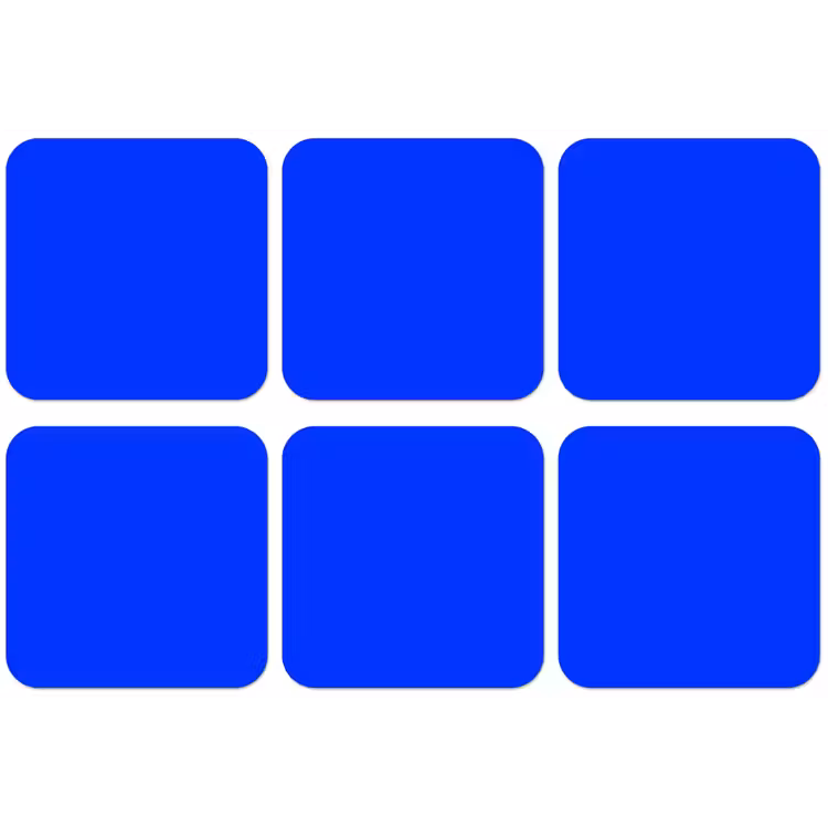 Electric - Blue - Blauw onderzetter kurk middel 366 -zkaufland3dotto