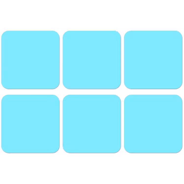 Electric - Cyan - Blauw onderzetter kurk middel 366 -zkaufland3dotto