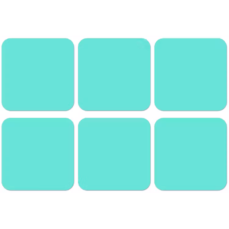 Electric - Cyan - Turkoois onderzetter kurk middel 366 -zkaufland3dotto