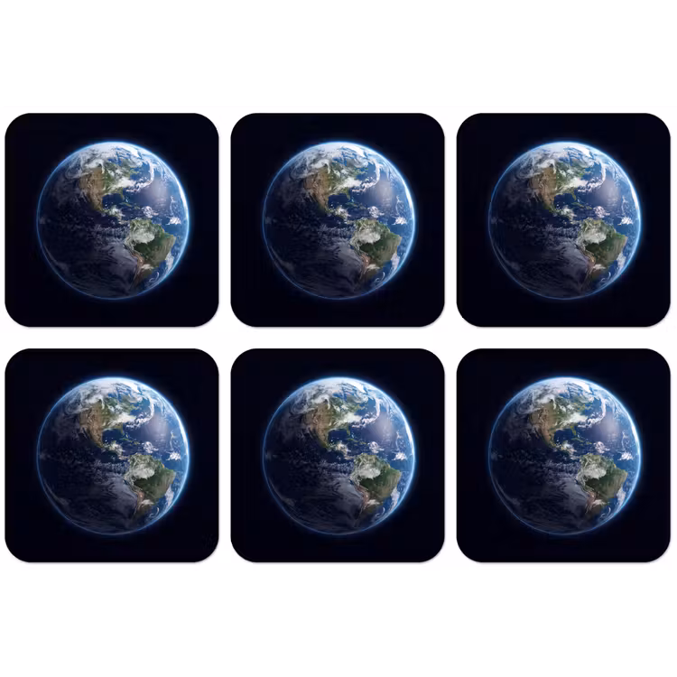 Untersetzer - Erde – Weltraum – Kosmos - Aarde - Ruimte - Kosmos onderzetter kurk middel