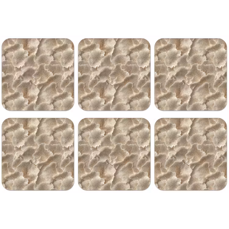 Waaierstructuren - Beige - Vezeltextuur onderzetter kurk middel 366 -zkaufland3dotto