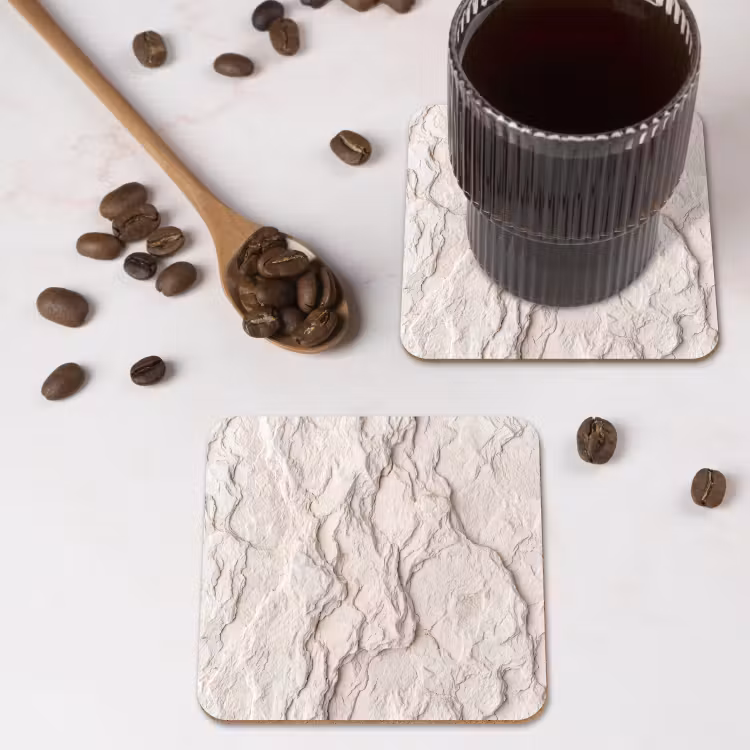 Rots - Structuur - Natuur - Beige - Abstract onderzetter kurk middel -sfeer2