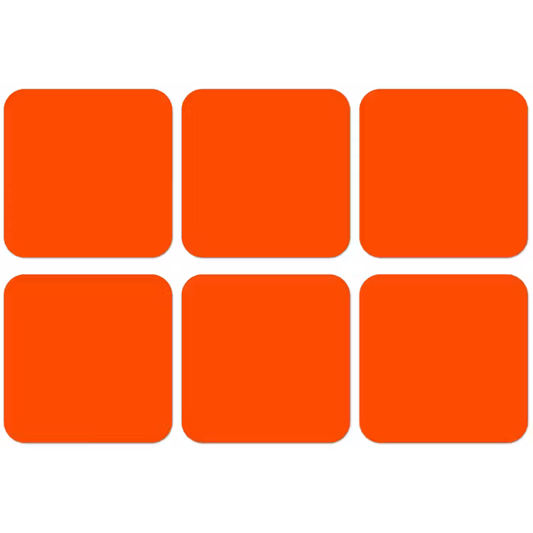 Fiery - Tangerine - Oranje onderzetter kurk middel 366 -zkaufland3dotto