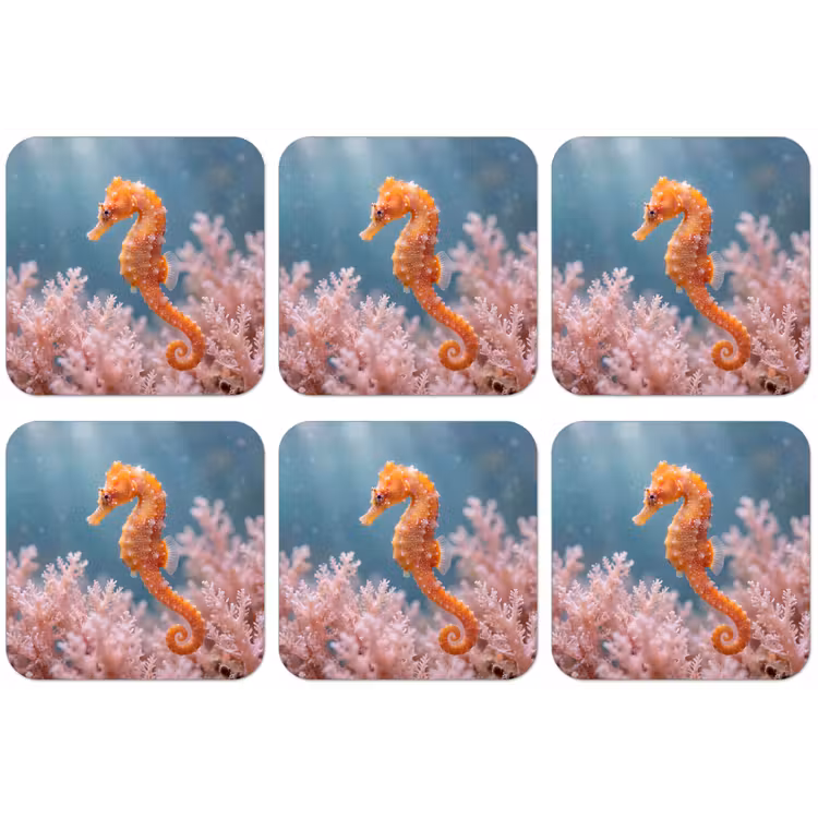 Vis - Koraal - Oceaan - Macro - Oranje onderzetter kurk middel -zkaufland3dotto