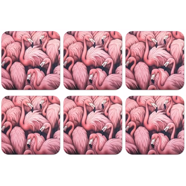 Flamingo - Roze - Dieren onderzetter kurk middel -zkaufland3dotto