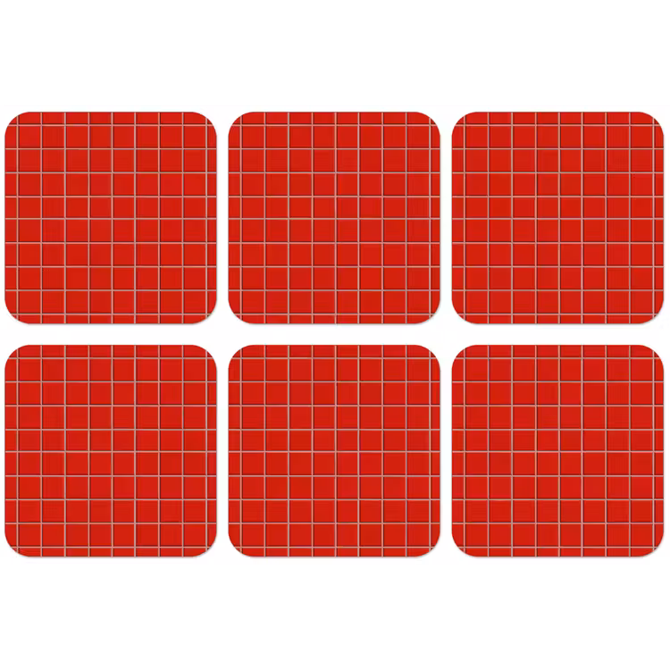 Tegel - Patroon - Kersen - Rood onderzetter kurk middel 366 -zkaufland3dotto