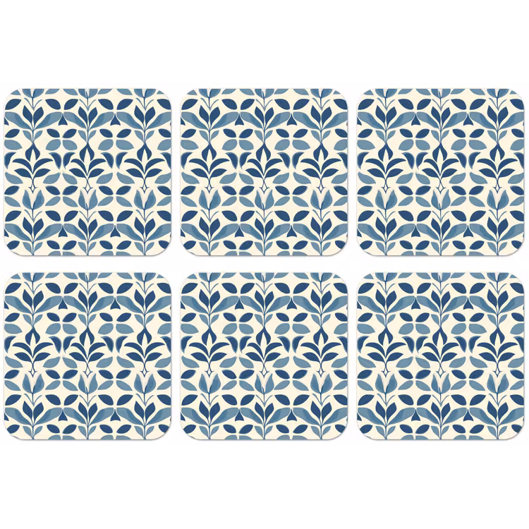 Flora - Modern - Blauw onderzetter kurk middel 366 -zkaufland3dotto