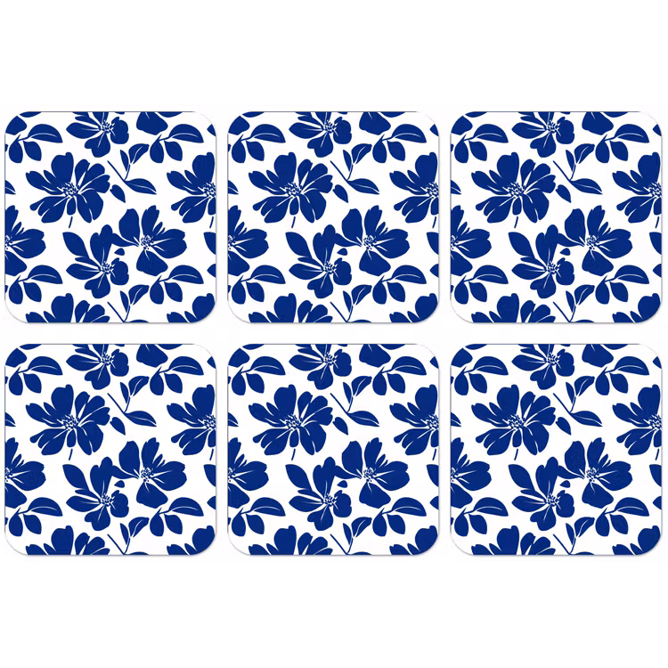 Floraal - Modern - Blauw onderzetter kurk middel 366 -zkaufland3dotto