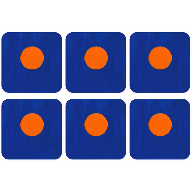 Vorm - Rond - Minimalistisch - Blauw onderzetter kurk middel -zkaufland3dotto