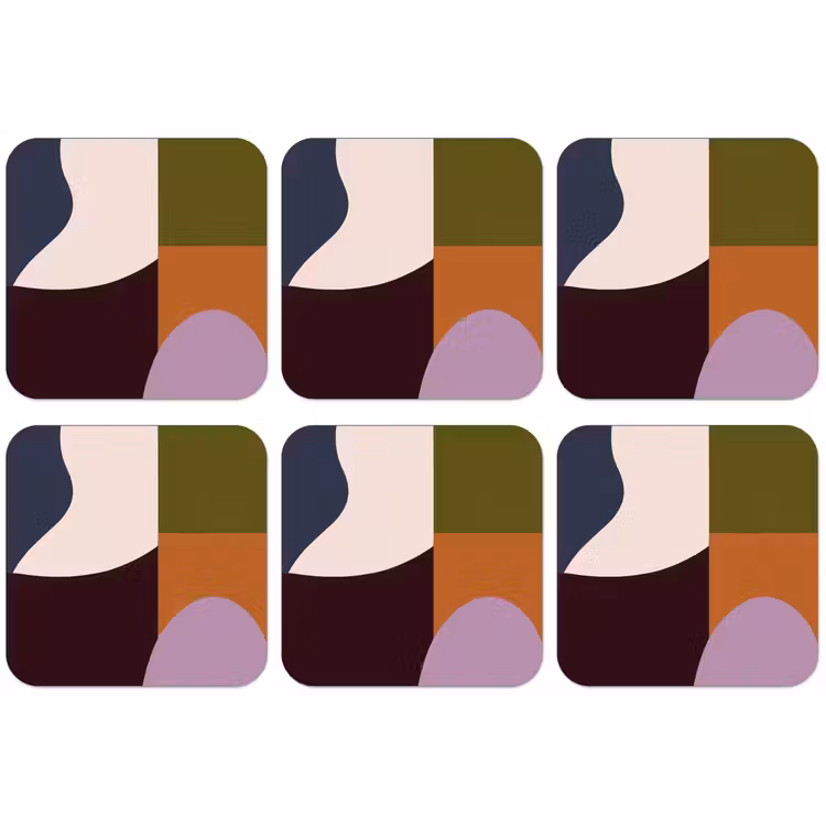 Vormen - Abstract - Kleuren - Vierkant onderzetter kurk middel -zkaufland3dotto