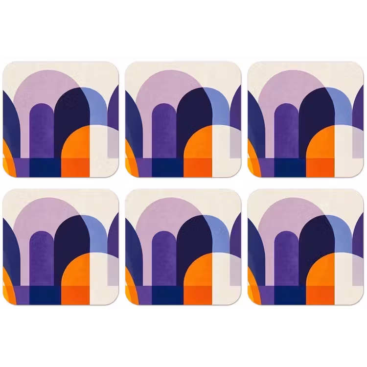 Vormen - Abstract - Grafisch - Oranje onderzetter kurk middel -zkaufland3dotto